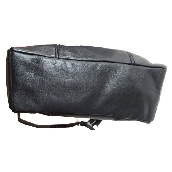 Madewell Black Leather Crossbody Bag Tassel Adjustable Strap Brass Hardware - Picture 11 of 15